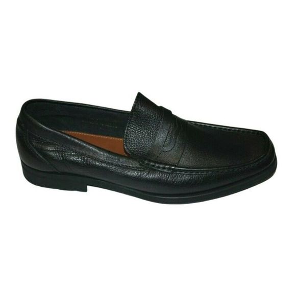Florsheim Men\'s Black Tumble Madrid Penny Loafers